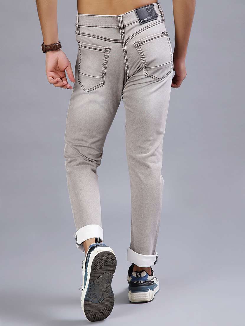 men washed mid rise full length jeans - 21964221 - Standard Image - 2