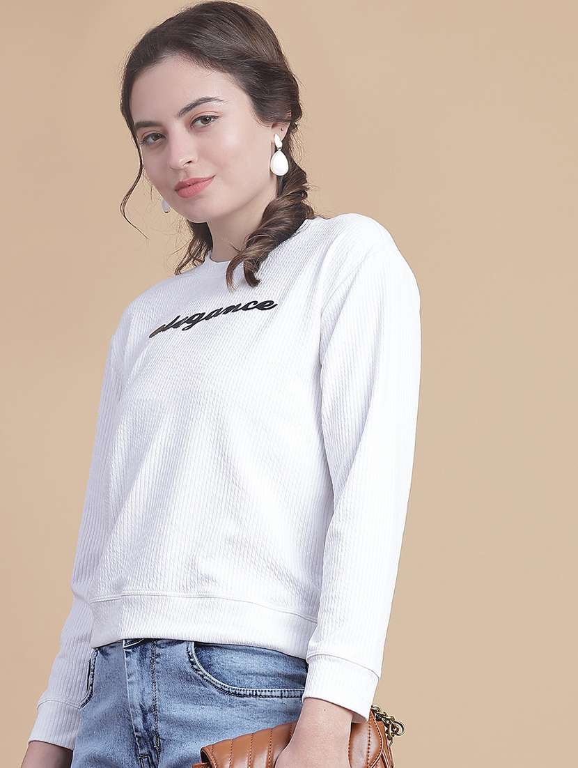 women chest print long sleeve t-shirt - 21964229 -  Standard Image - 2