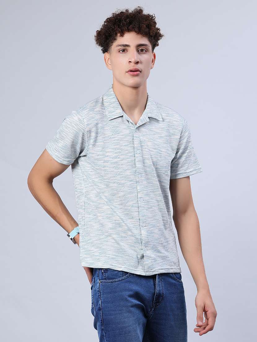 men self design short sleeve regular fit casual shirt - 21964244 -  Standard Image - 2