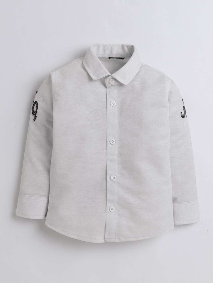 boys solid shirt and trouser with wasitcoat set - 21964312 -  Standard Image - 2