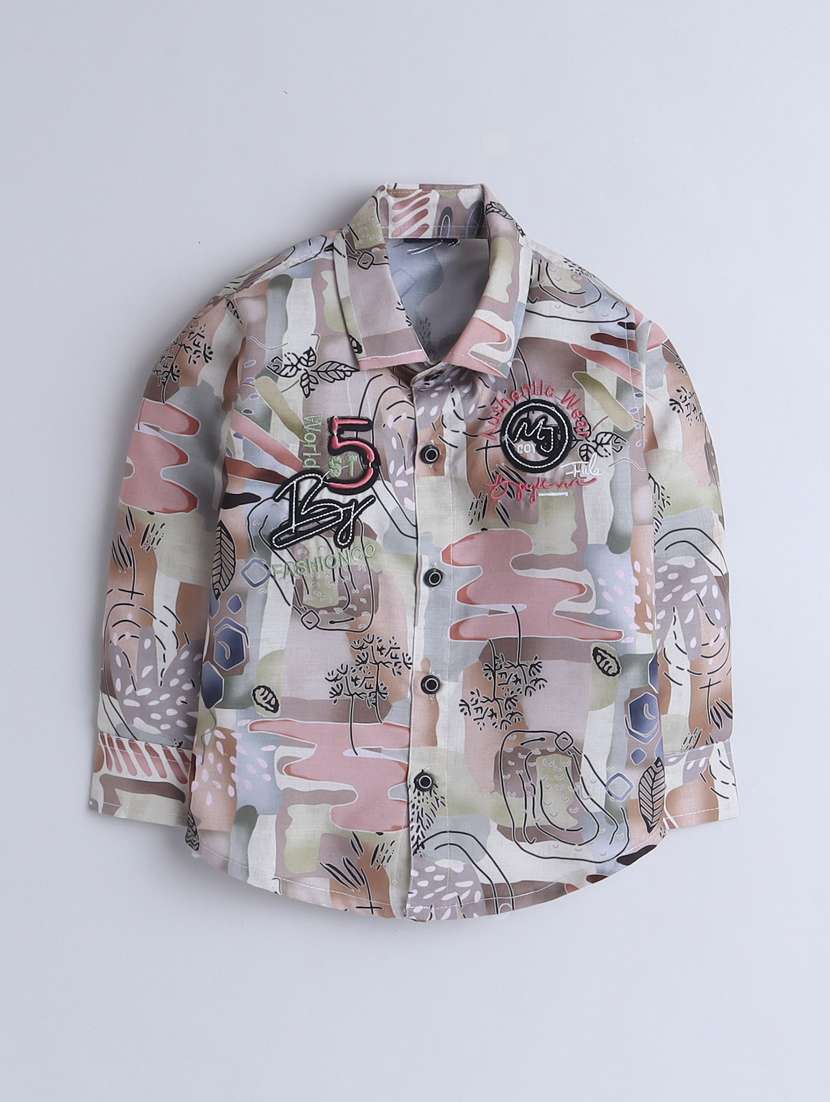 boys printed shirt and trouser set - 21964327 -  Standard Image - 2