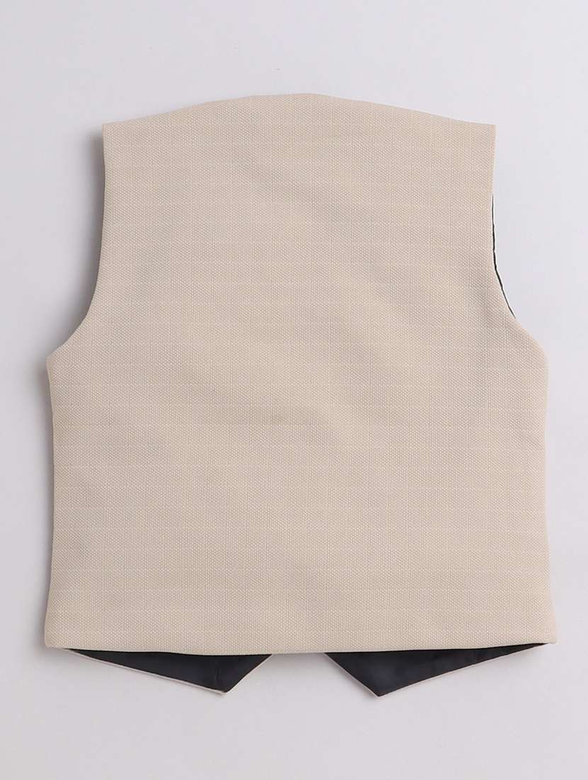 boys solid shirt and trouser with waistcoat set - 21964424 -  Standard Image - 2