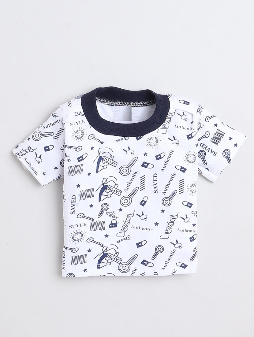 boys printed t-shirt and dungree set - 21964472 - Standard Image - 2