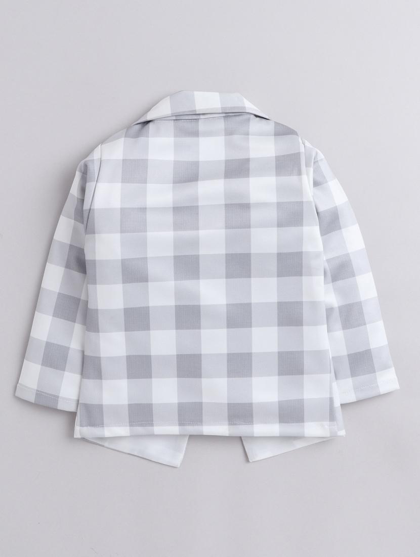 boys checkered blazer and trouser set - 21964493 - Standard Image - 2