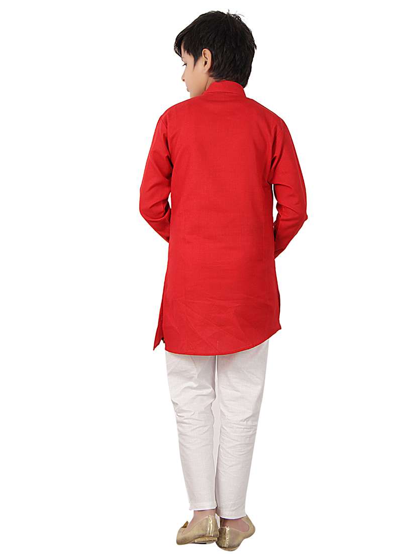 boys printed long sleeve kurta and pyjama set - 21964518 -  Standard Image - 2