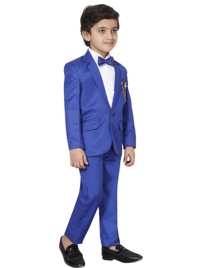 boys solid long sleeve three-piece suit set - 21964530 -  Standard Image - 2