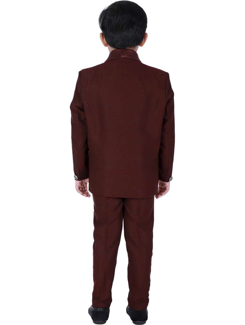 boys solid long sleeve three-piece suit set - 21964560 -  Standard Image - 2