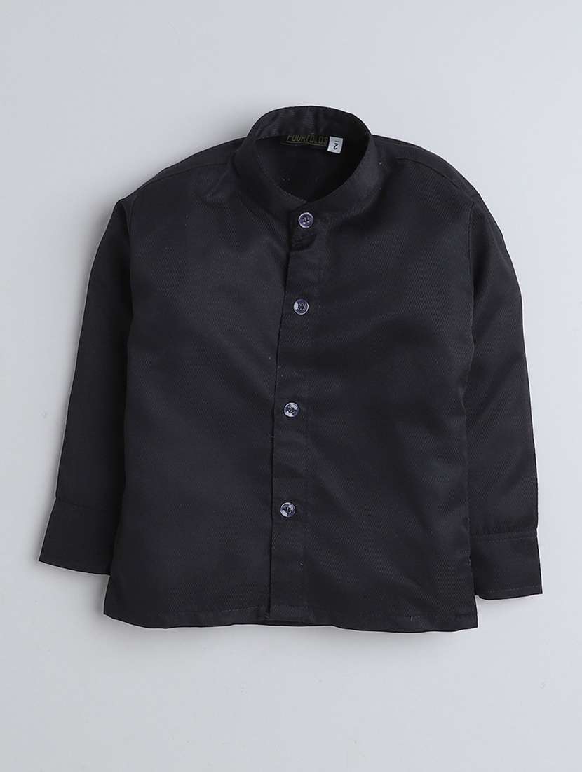 boys solid shirt and trouser with waistcoat  - 21964670 -  Standard Image - 2