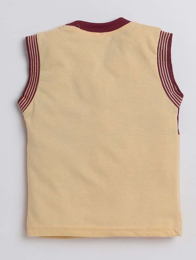 boys solid vest & shorts casual wear set - 21964719 -  Standard Image - 2