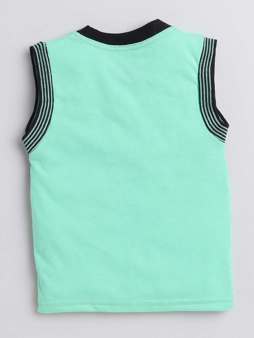 boys solid vest & shorts casual wear set - 21964721 -  Standard Image - 2