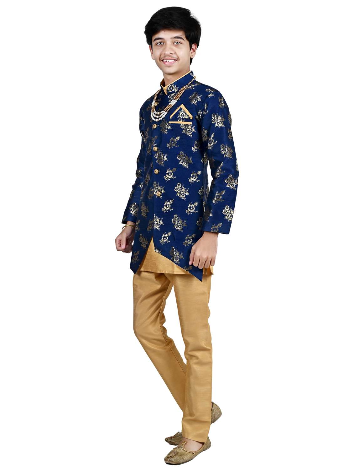 boys floral print long sleeve sherwani - 21964784 -  Standard Image - 2