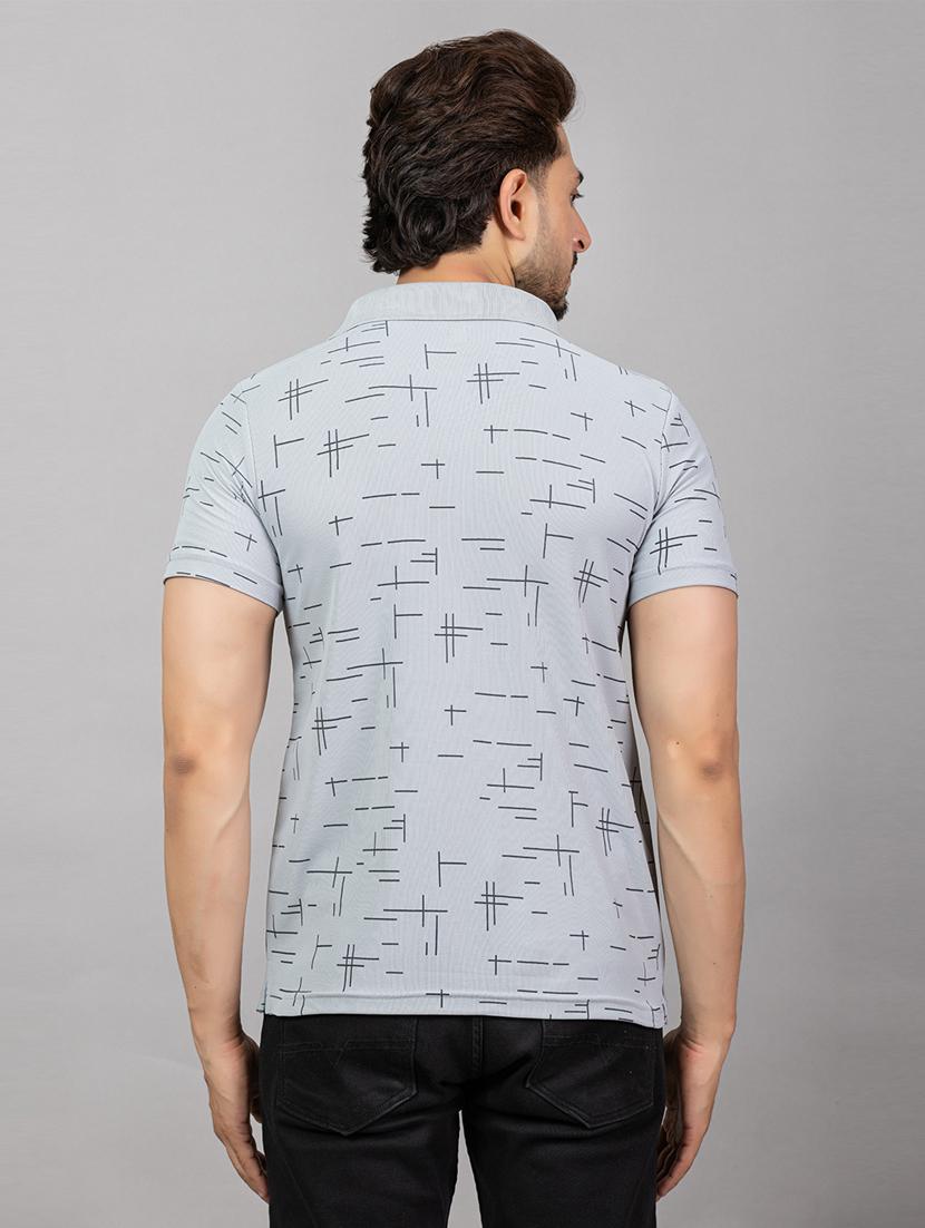 men printed short sleeve slim fit polo t-shirt - 21964806 - Standard Image - 2