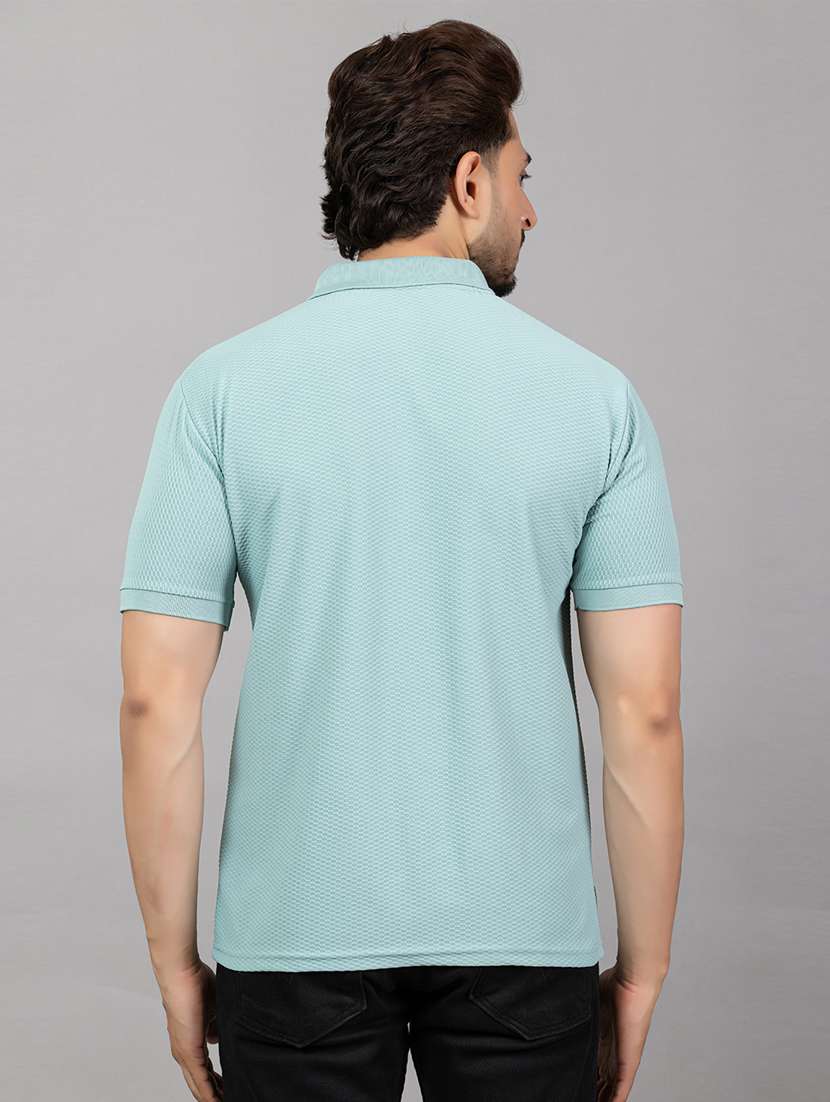 men self design short sleeve slim fit polo t-shirt - 21964811 - Standard Image - 2