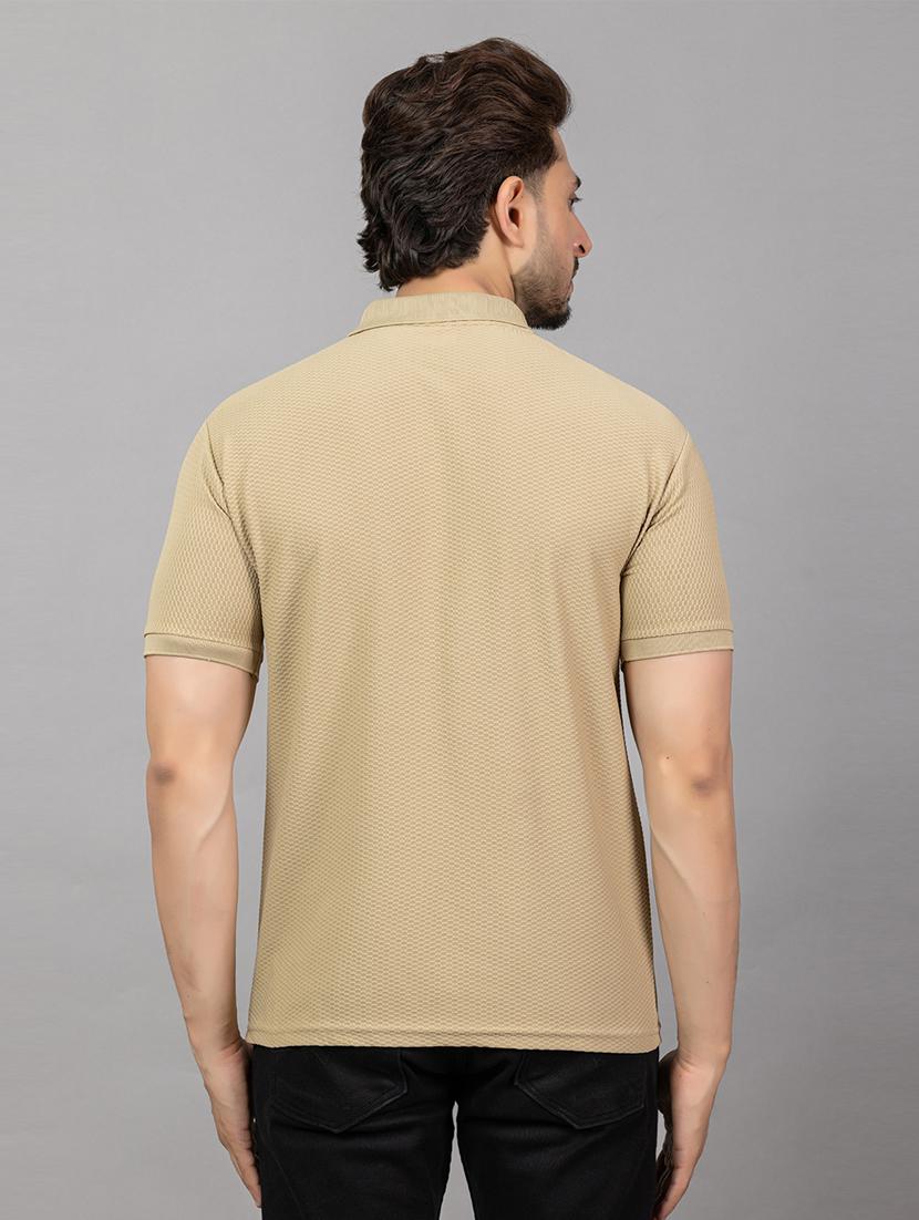 men self design short sleeve slim fit polo t-shirt - 21964813 - Standard Image - 2