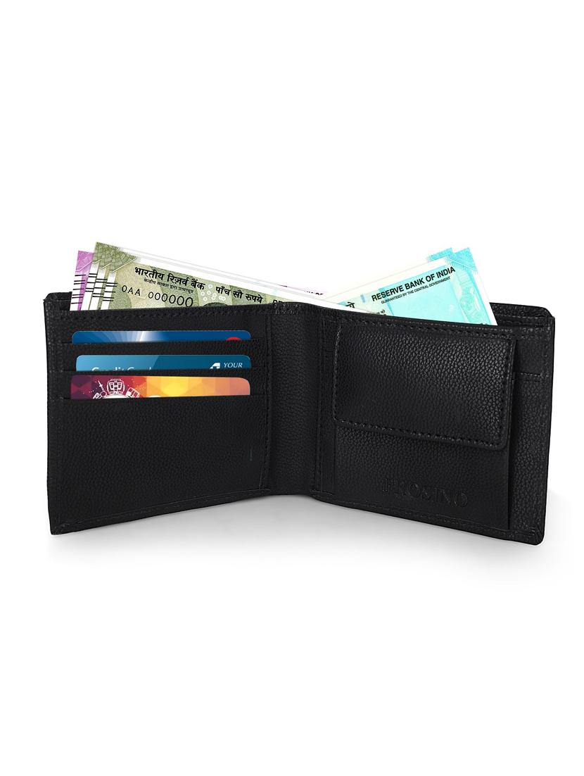 men black leatherette bifold wallet - 21964829 - Standard Image - 2