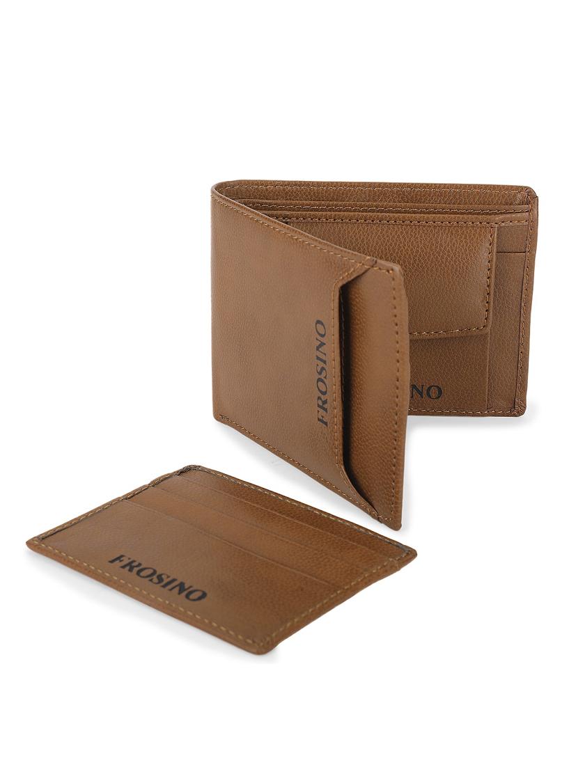 men brown bi-fold genuine leather wallet - 21964833 - Standard Image - 2