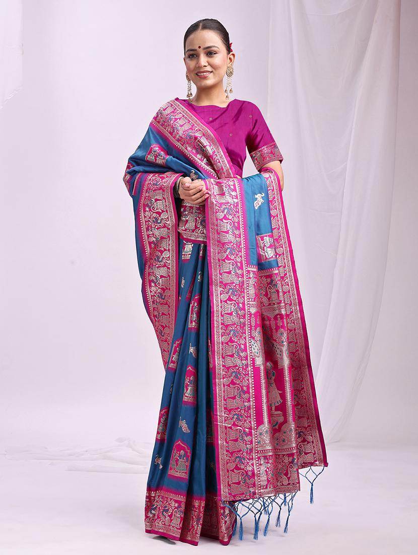 women self design banarasi saree with blouse - 21964868 - Standard Image - 2