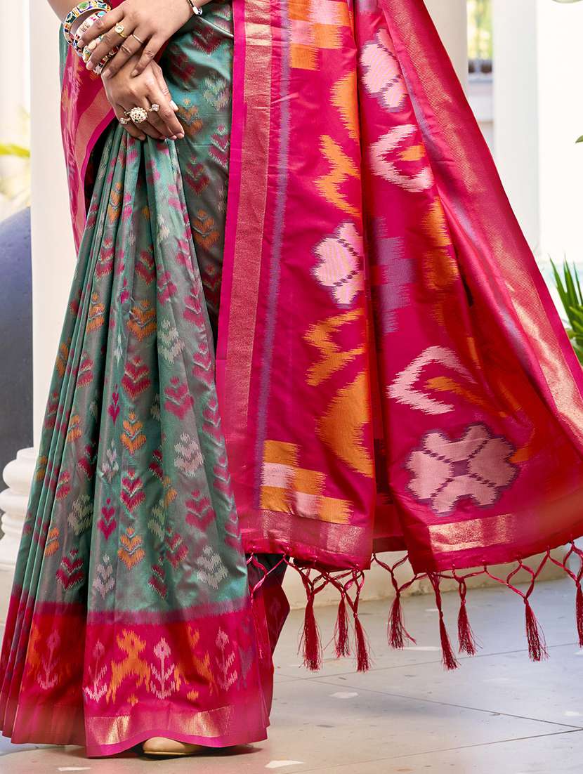 women self design pochampalli saree with blouse - 21964885 -  Standard Image - 2