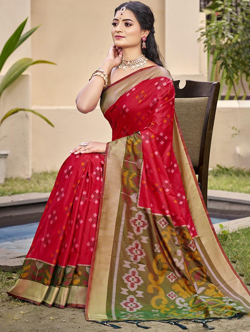 women self design patola saree with blouse - 21964892 -  Zoom Image - 0
