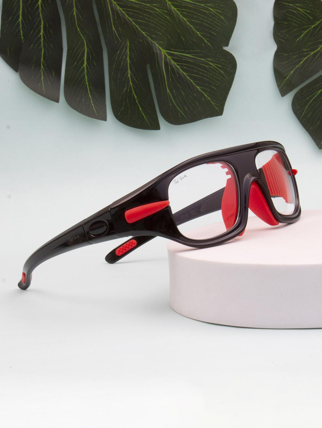 unisex black-red wrap around sports sunglasses  - 21964960 -  Zoom Image - 0