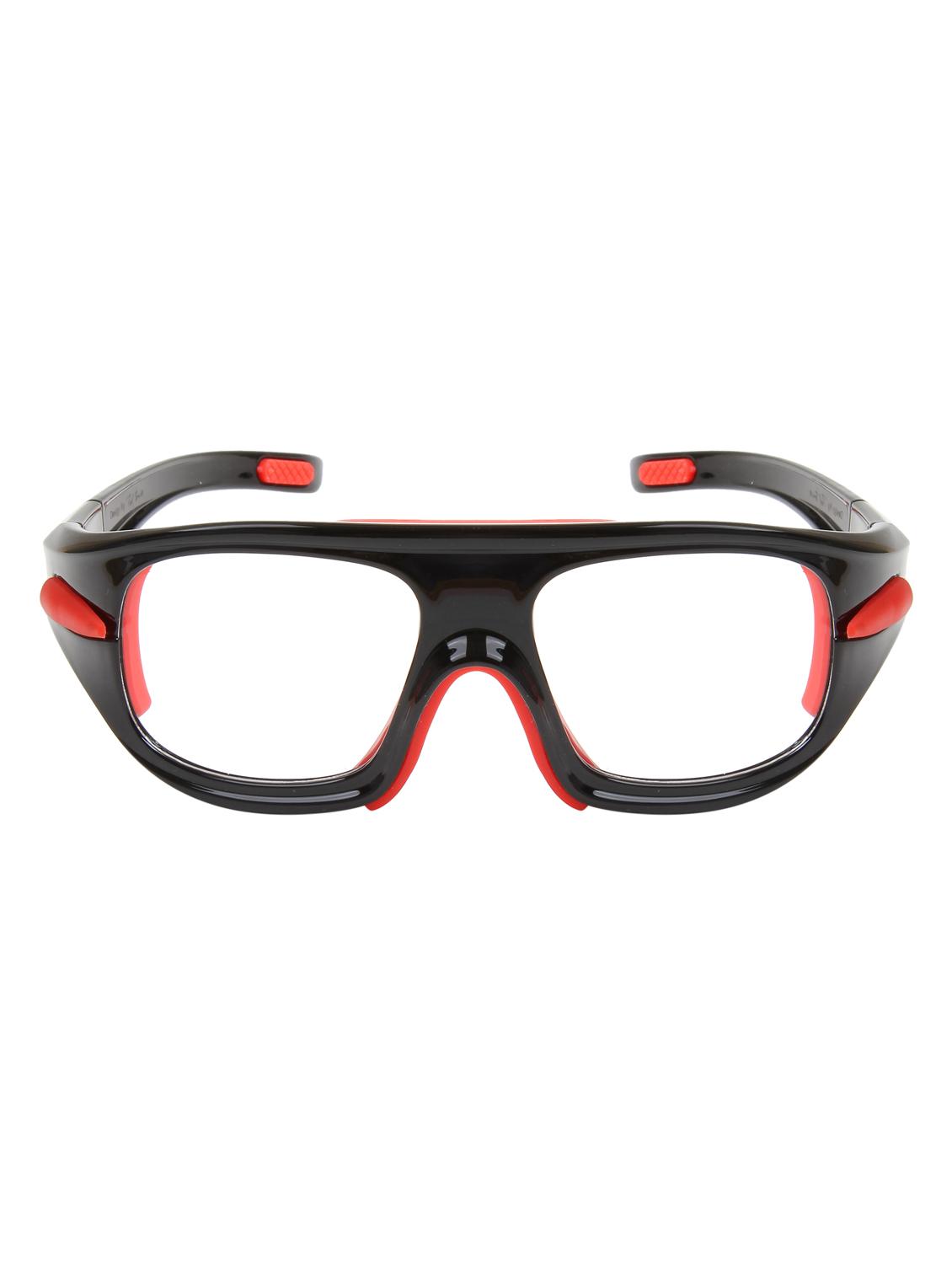unisex black-red wrap around sports sunglasses - 21964960 - Standard Image - 2