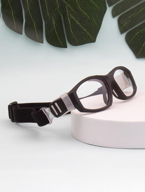 unisex black rectangular sports sunglasses - 21964961 - Standard Image - 0