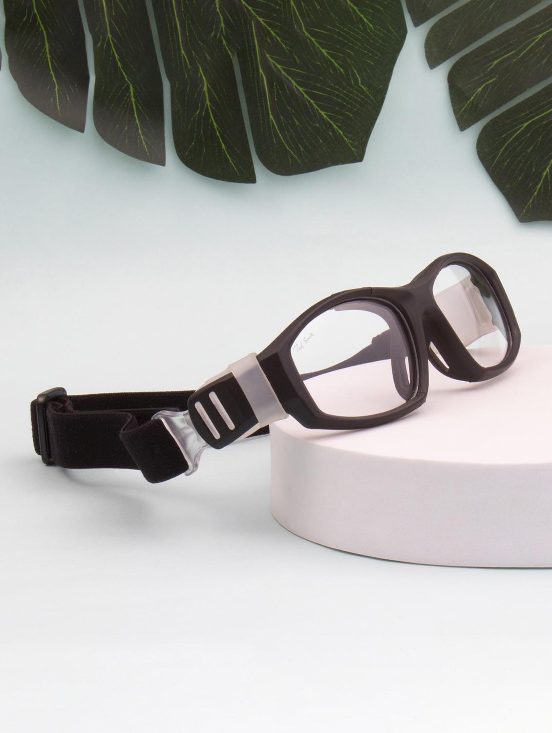 unisex black rectangular sports sunglasses - 21964961 - Zoom Image - 0
