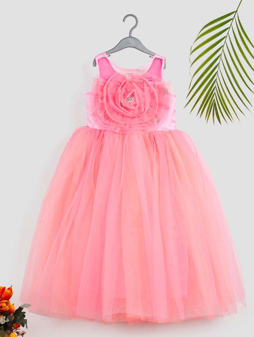 girls embellished sleeveless party gown
