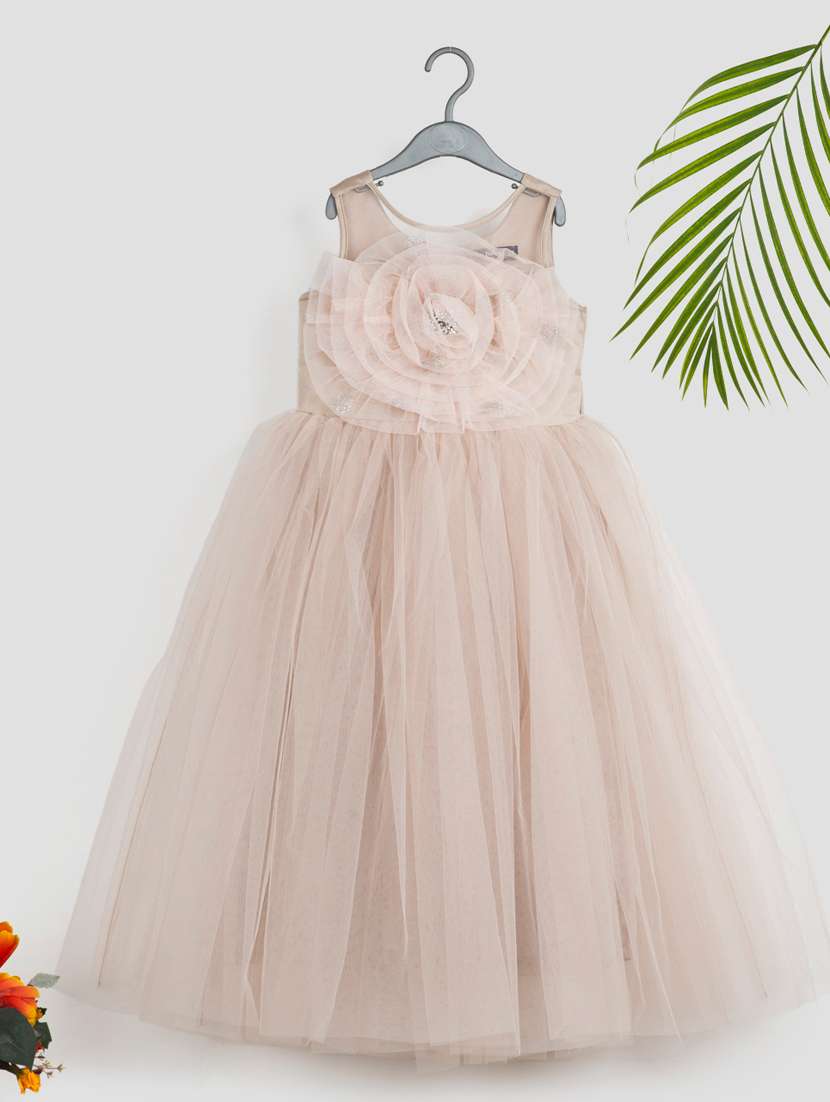 girls embellished sleeveless party gown