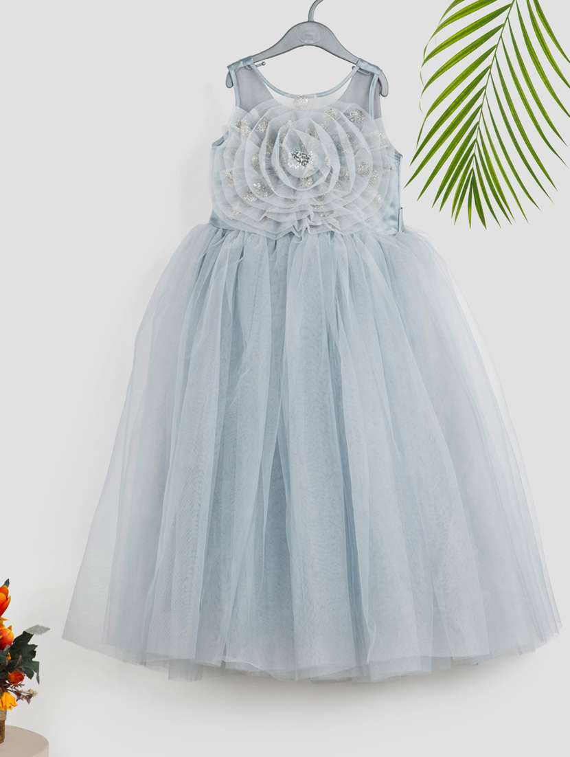 girls embellished sleeveless party gown