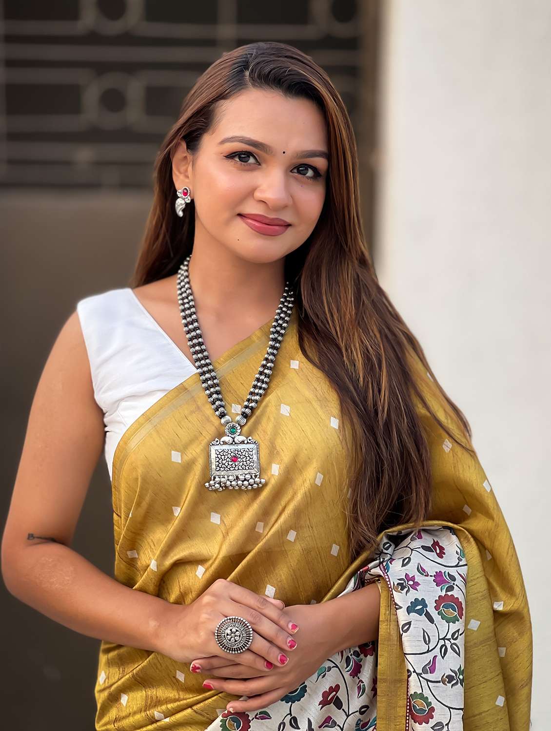 women printed casual wear saree with blouse - 21964988 -  Standard Image - 2