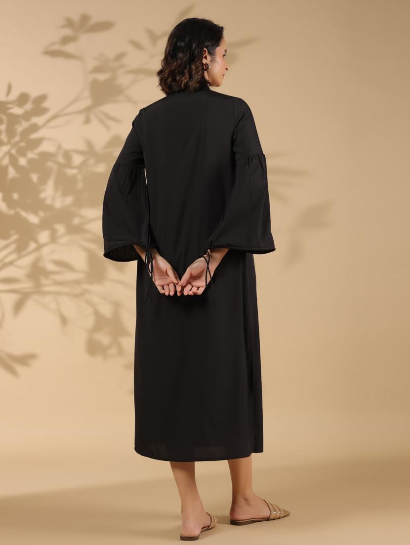 women embroidered bell sleeve a-line ethnic dress - 21964997 - Standard Image - 2
