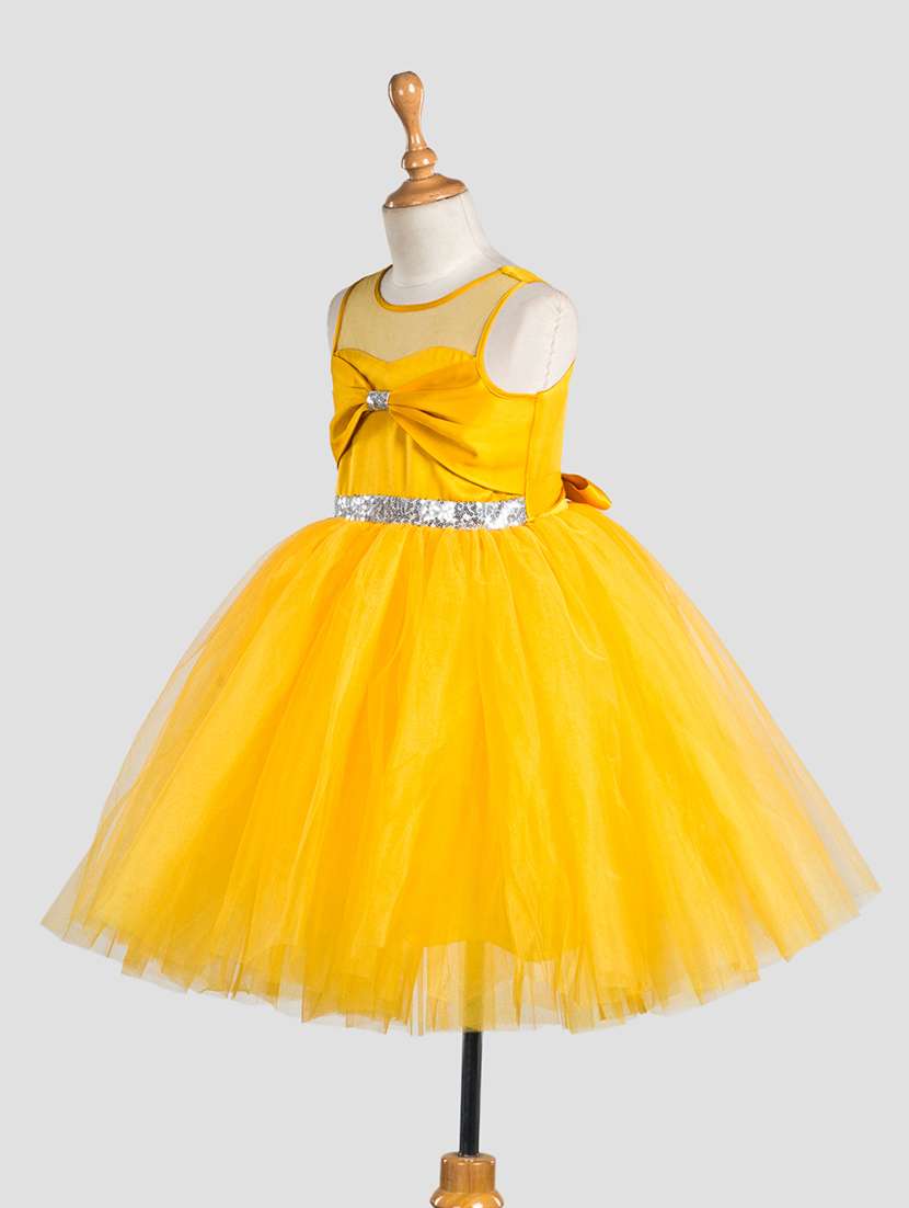 girls embellished sleeveless flared frock - 21965062 -  Standard Image - 2