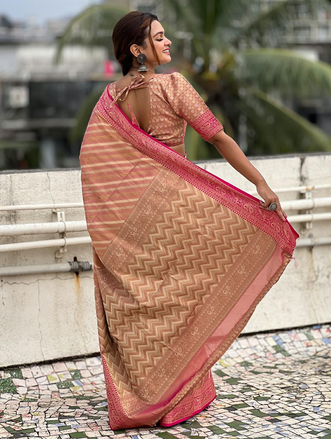 women self design banarasi saree with blouse - 21965074 - Standard Image - 2