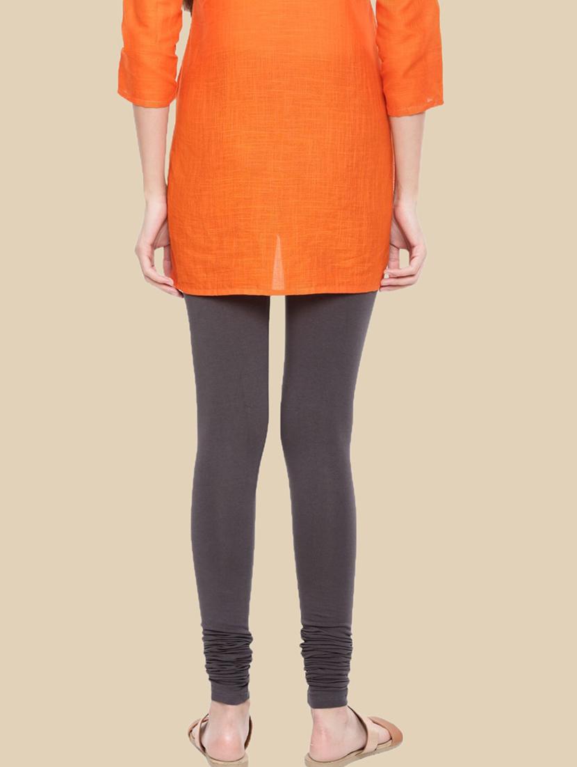 women solid mid rise full length legging - 21965131 - Standard Image - 2