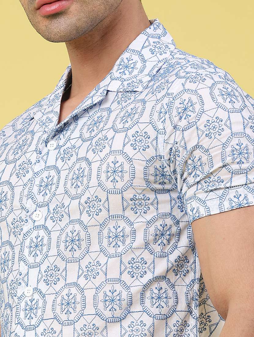 men solid with work short sleeve slim fit casual shirt - 21965223 -  Standard Image - 2