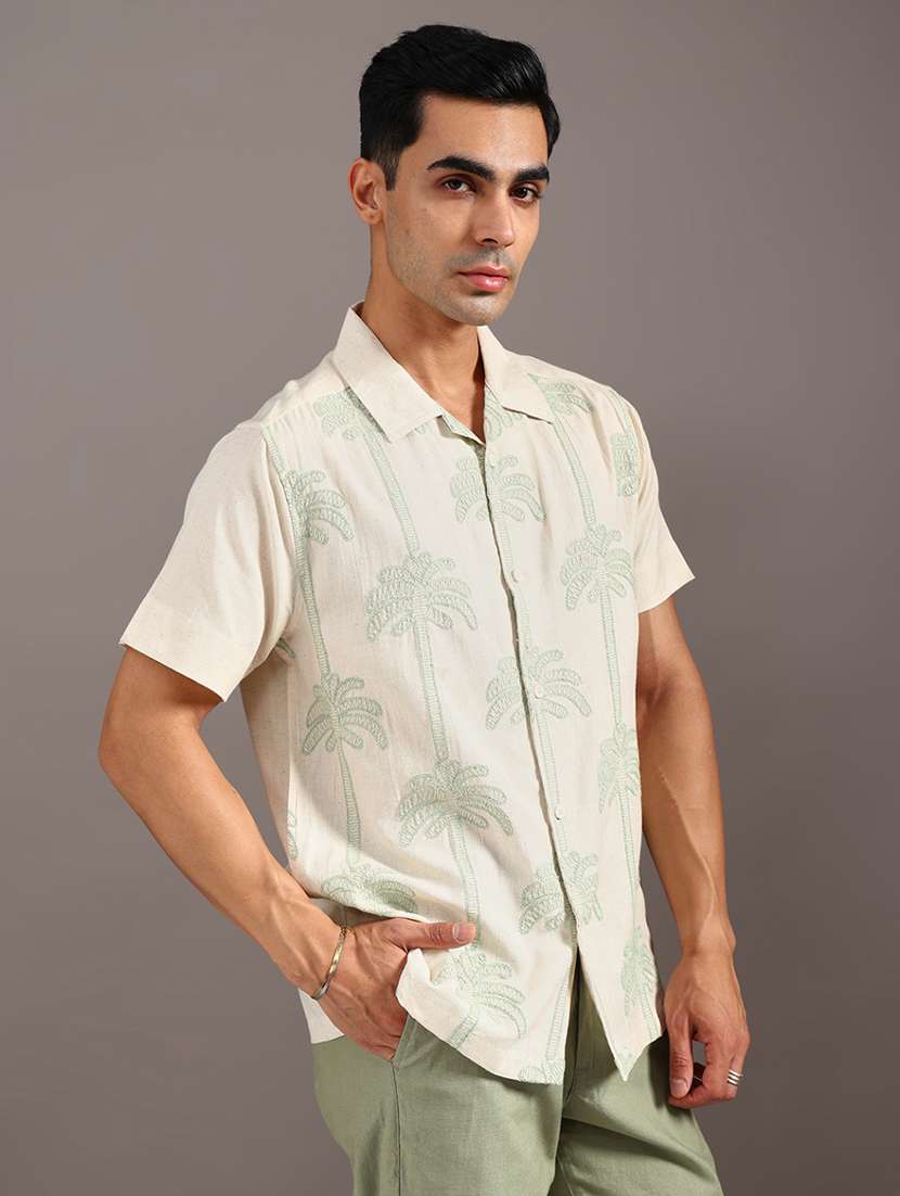 men solid with work short sleeve regular fit casual shirt - 21965224 -  Standard Image - 2