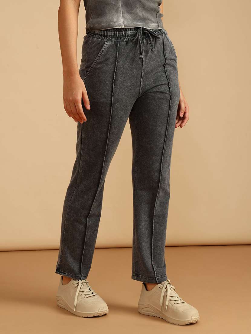 women solid mid rise regular fit track pant - 21965268 -  Standard Image - 2