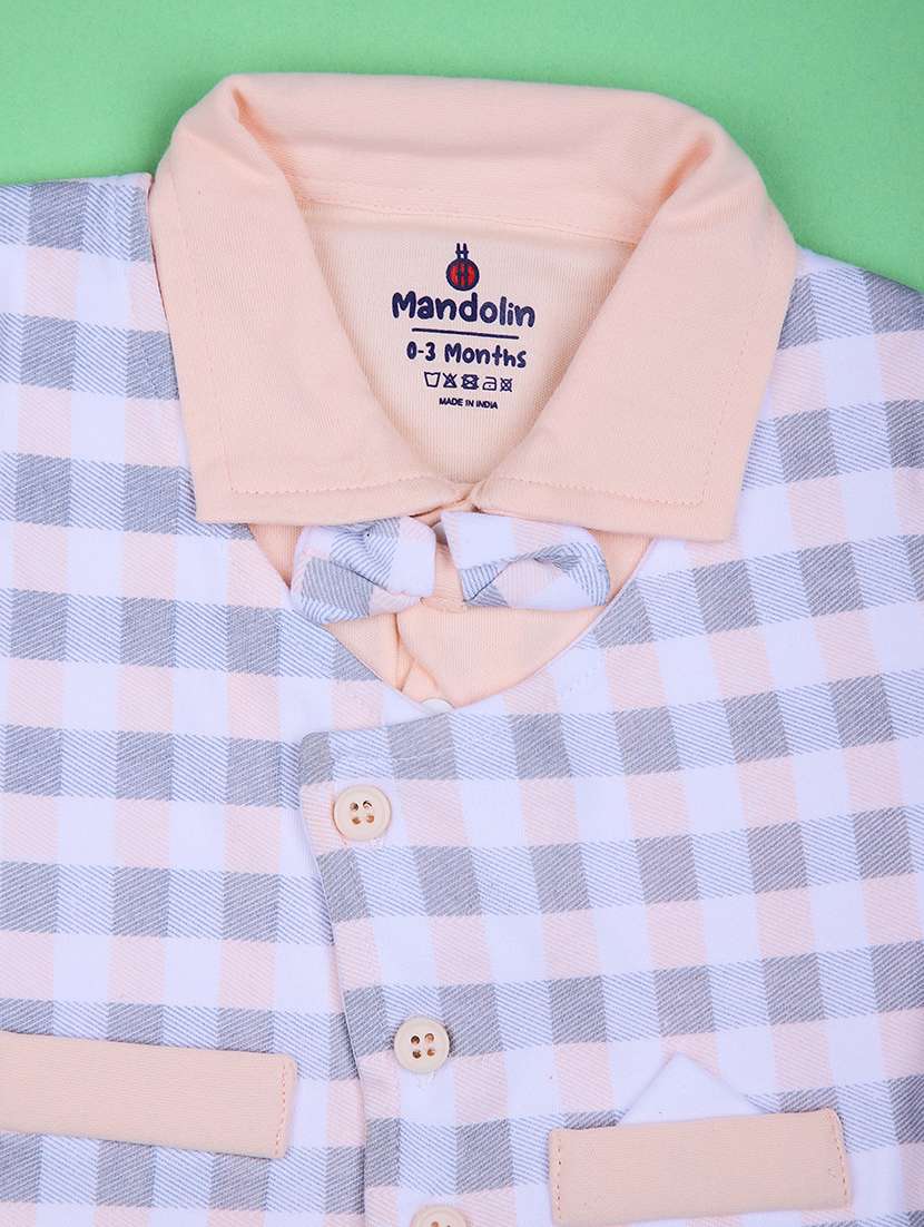 boys checkered t-shirt & shorts twin set  - 21965297 -  Standard Image - 2