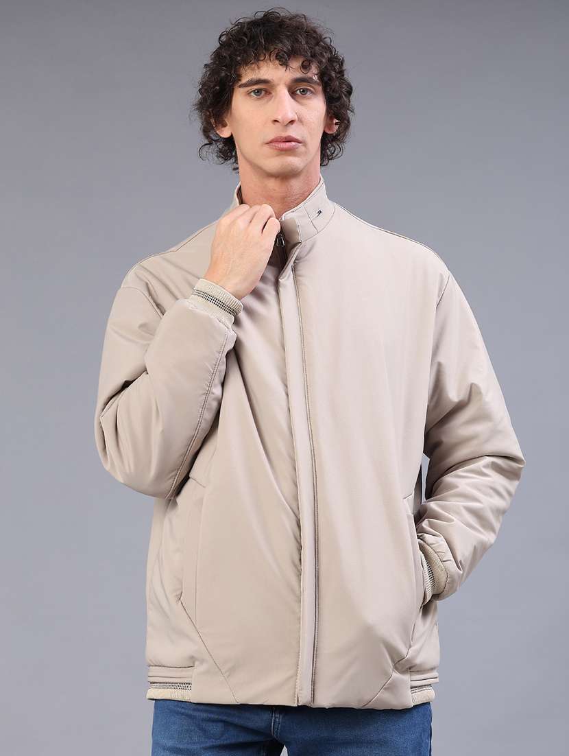 men solid long sleeve lightweight bomber jacket - 21965436 -  Standard Image - 2