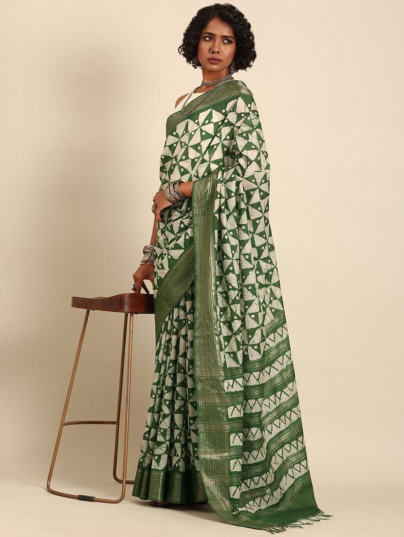 women printed casual wear saree with blouse - 21965668 - Standard Image - 2