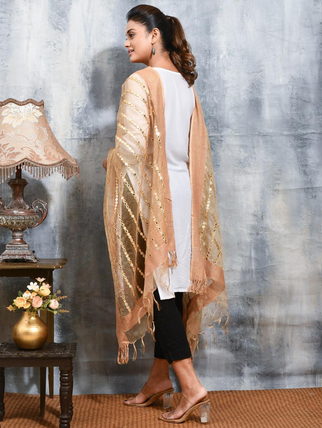 women mirror work casual wear dupatta - 21965685 - Standard Image - 2