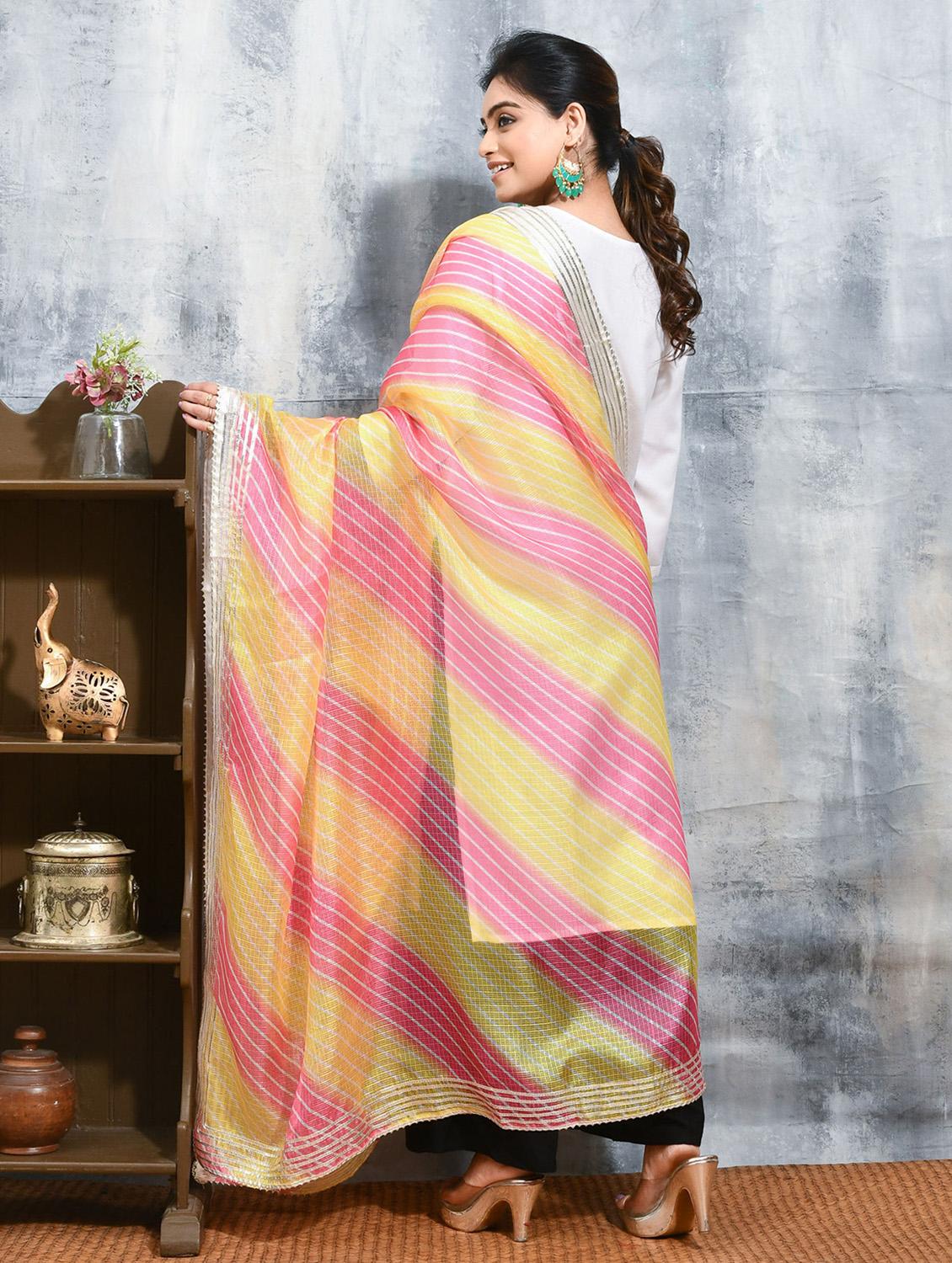 women striped printed dupatta - 21965726 - Standard Image - 2