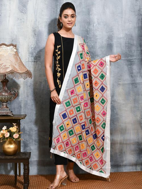 women phulkari casual wear dupatta - 21965846 - Standard Image - 0