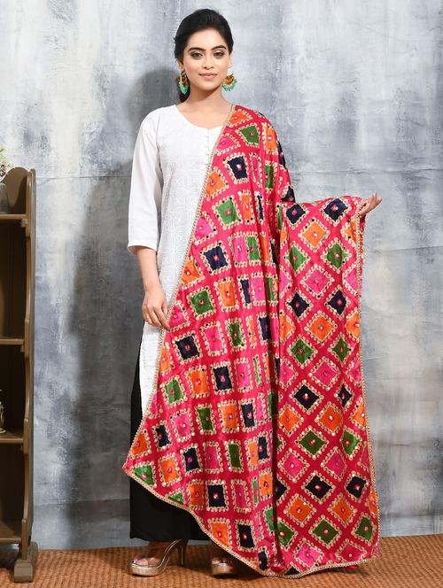 women phulkari casual wear dupatta  - 21965849 -  Standard Image - 0