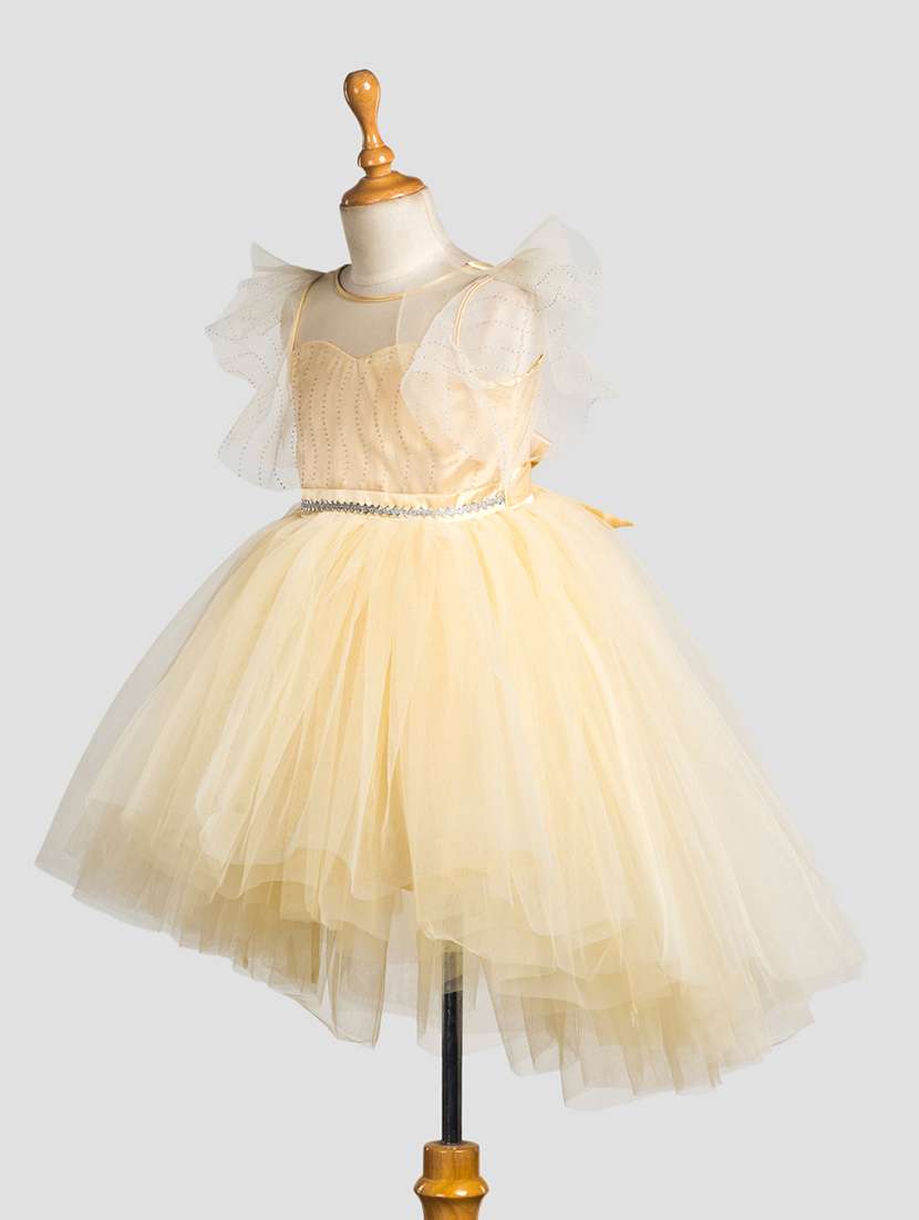 girls embellished flared sleeve high low dress - 21965864 -  Standard Image - 2