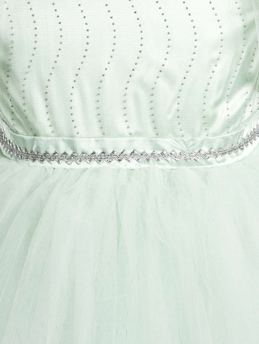 sea green net fit & flare dress - 21965866 -  Standard Image - 2