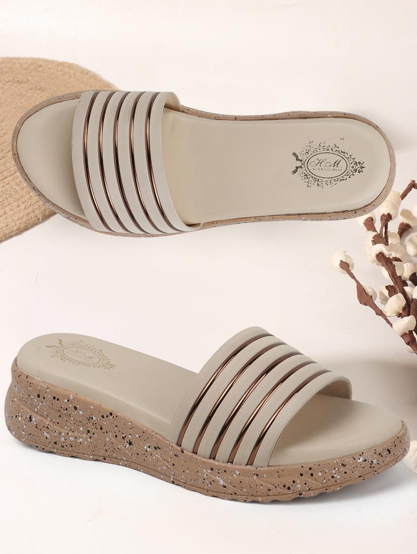 women beige slip on platforms wedge - 21966046 -  Zoom Image - 0