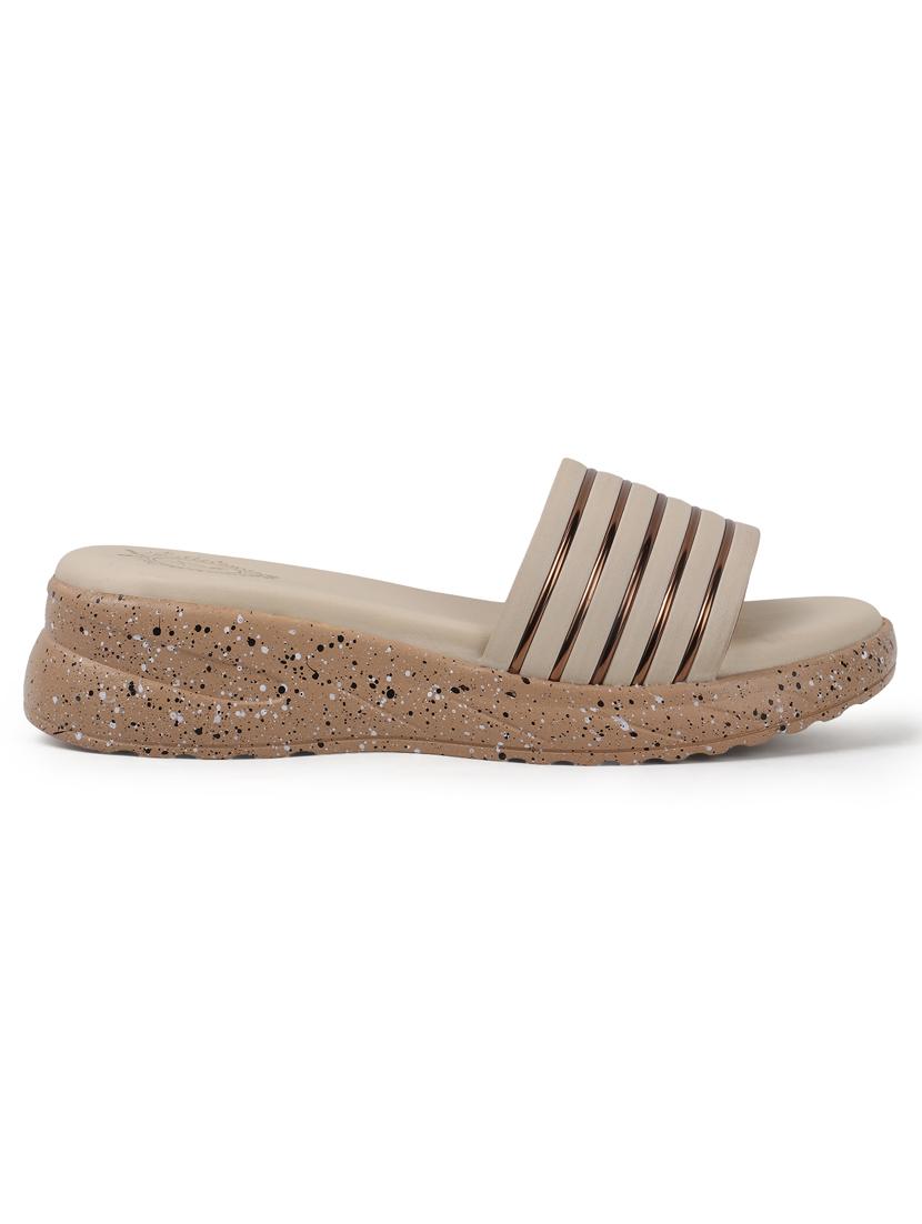 women beige slip on platforms wedge - 21966046 - Standard Image - 2