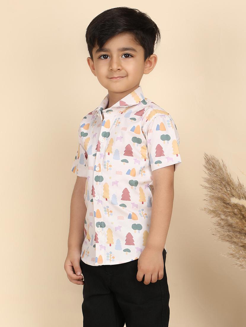 boys printed collared short sleeve shirt - 21966097 - Standard Image - 2